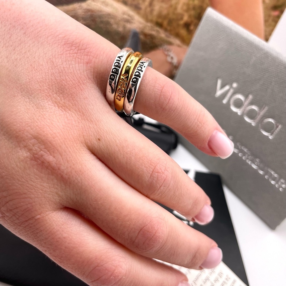 Three separate rings, silver and gold - Picture 3 of 6